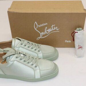 Christian Louboutin Louis Junior Orlato Flat Suede EU 44.5 US 11.5 - Light Green